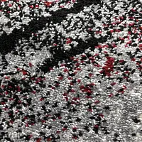 Килим фризе з невисоким ворсом Macio сірий з червоним Gray/Red 04154A