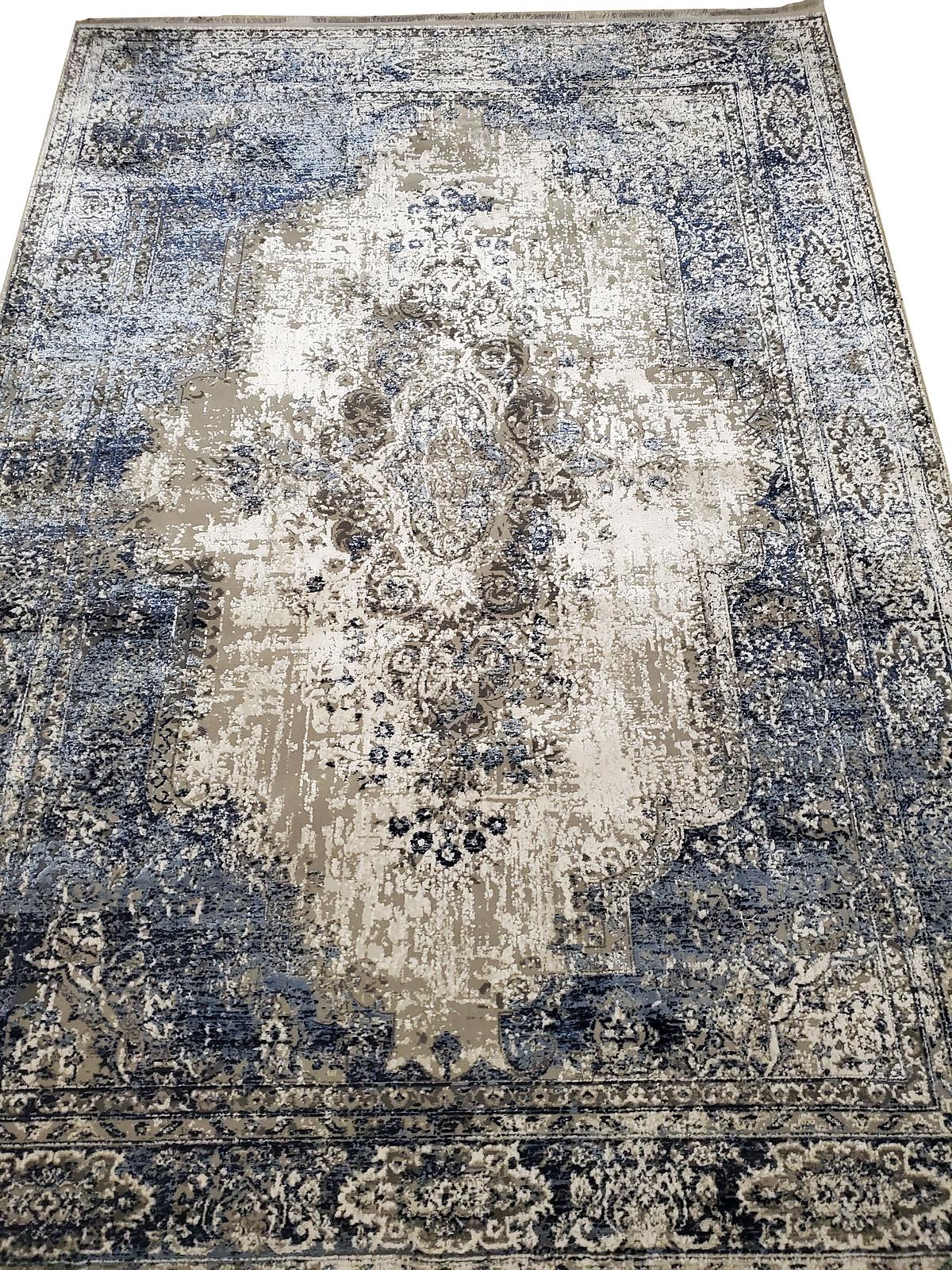Бамбуковий килим Heritex Heritage Сірий з синім B169E