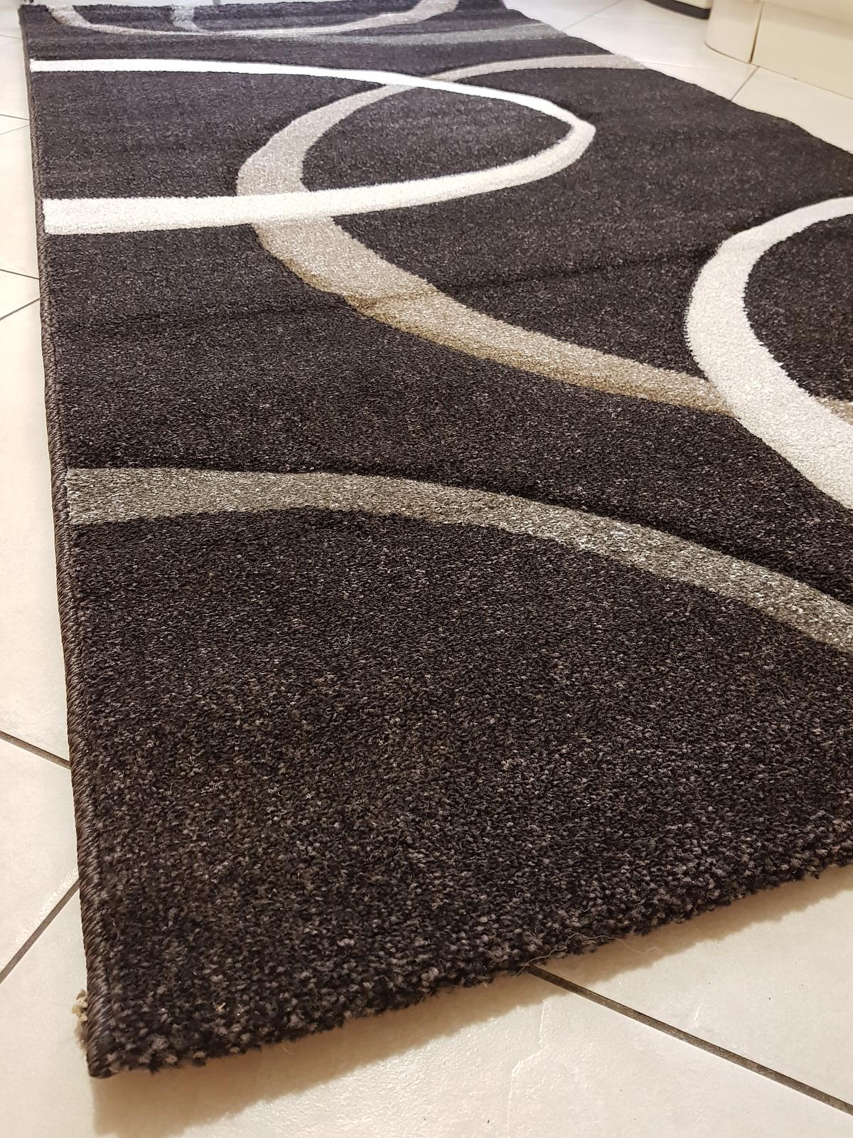 Килим з художньою стрижкою Tropica DARK BROWN D508A