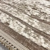 Килим з комбінованим ворсом и термоусадкой Glacia beige 03648A