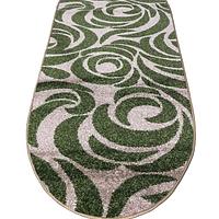 Килим фризе з невисоким ворсом Macio Green\Beige 02575A