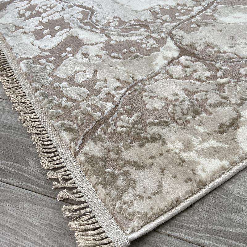 Килим з комбінованим ворсом и термоусадкой Glacia beige 08148A