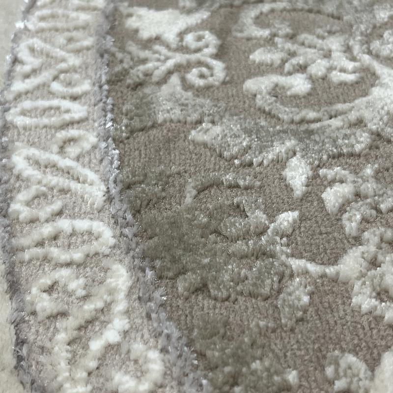 Килим з комбінованим ворсом и термоусадкой Glacia BEIGE 03977A