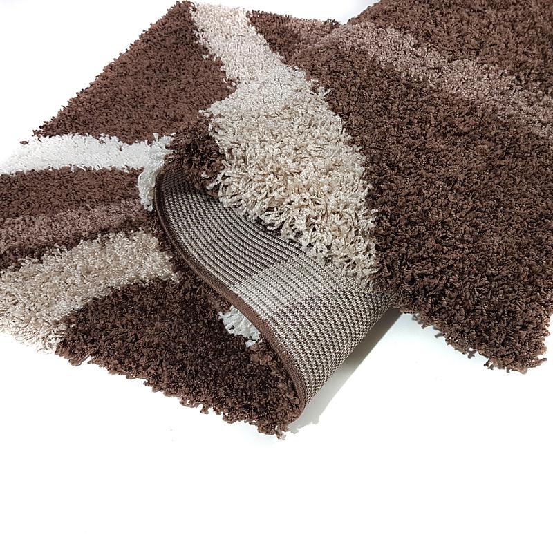 Пухнастий килим Plumis Lux DARK BROWN 7368A