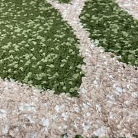 Килим фризе з невисоким ворсом Macio Green\Beige 02575A