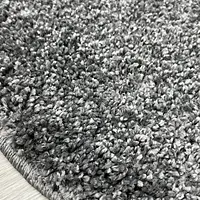Пухнастий килим Plumeria dark gray 12500/60
