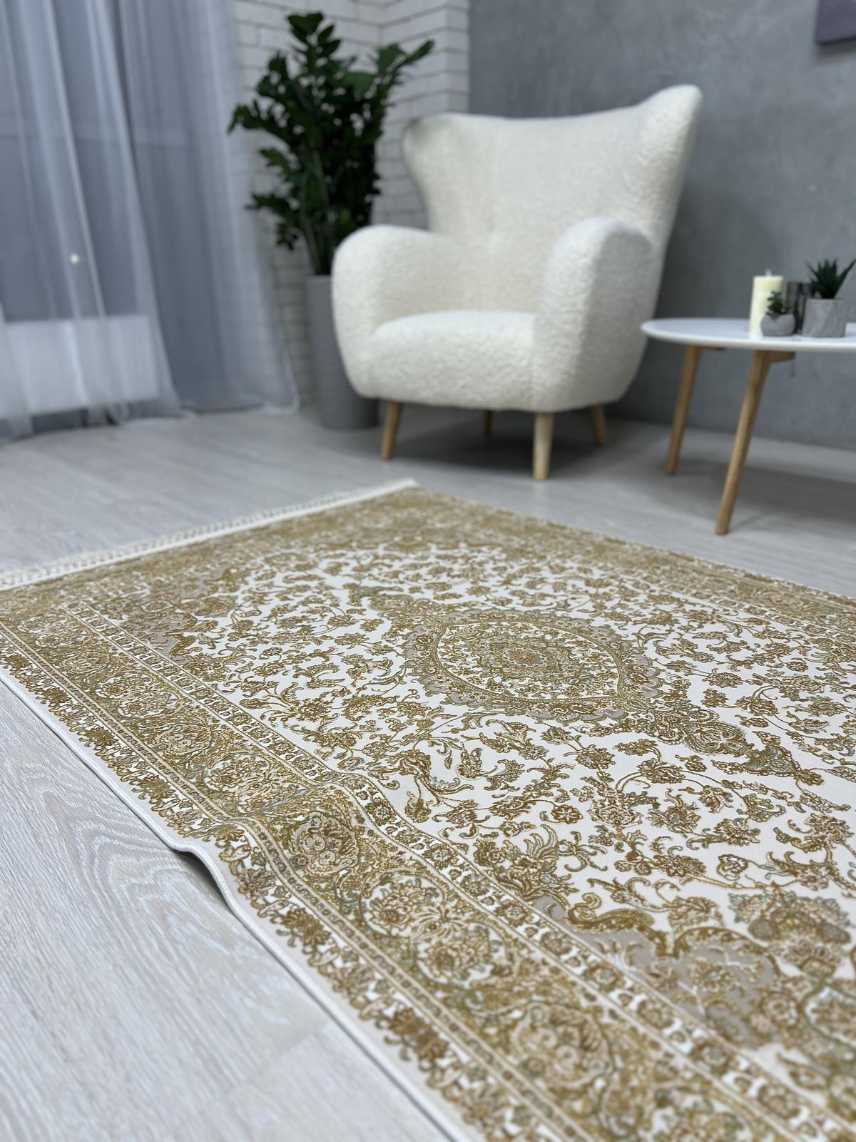 Килим з бамбукової нитки Heritex Imperia Золотий 1769