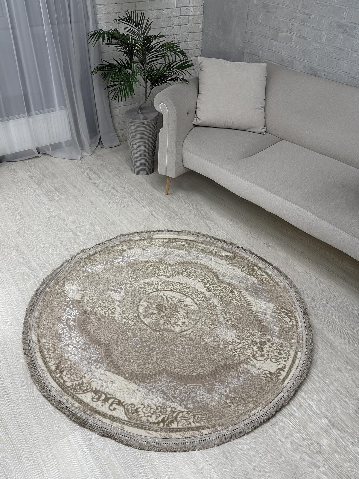 Килим з комбінованим ворсом и термоусадкой Glacia BEIGE 08352A