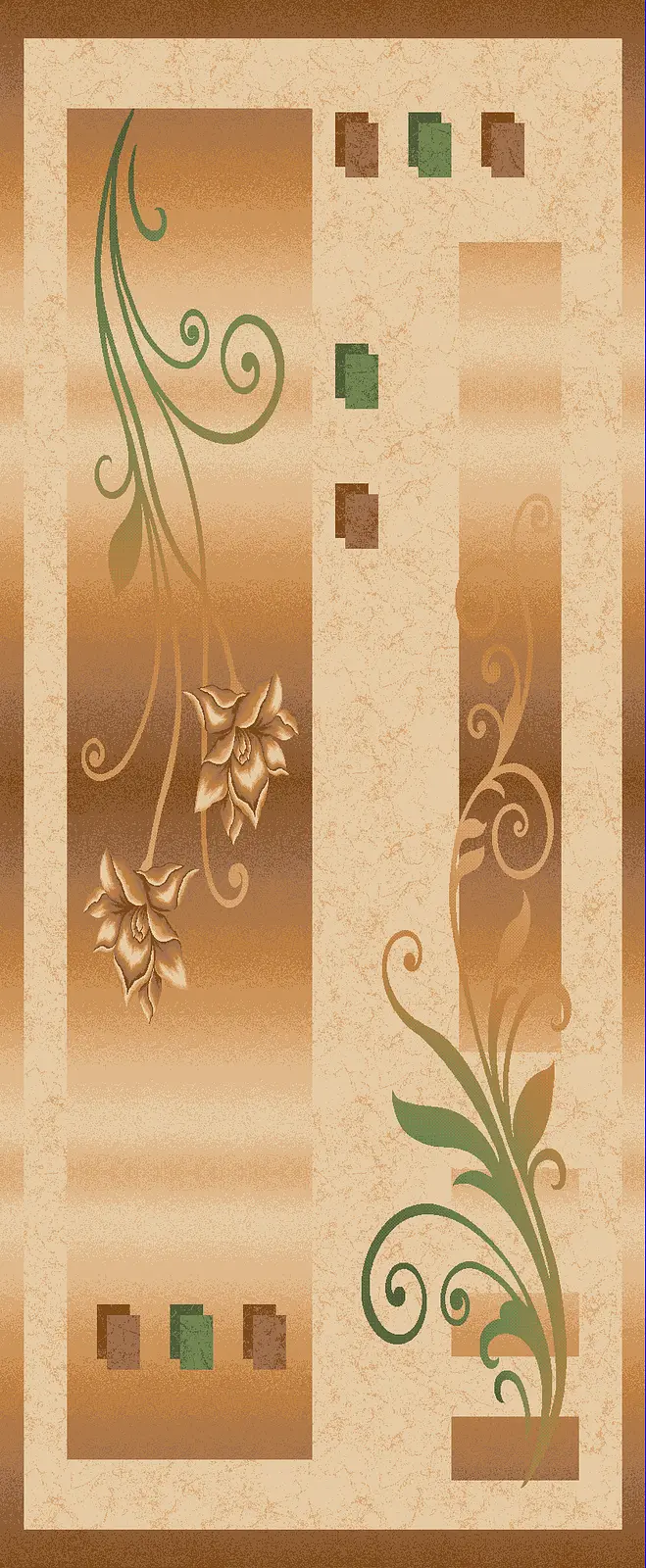 Килим високощільний з художественной стрижкой Elara Cream 5789D