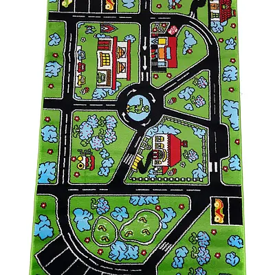 Дитячий килим із малюнком дороги Junix Green А670A