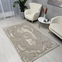 Килим з комбінованим ворсом и термоусадкой Glacia beige 08352A