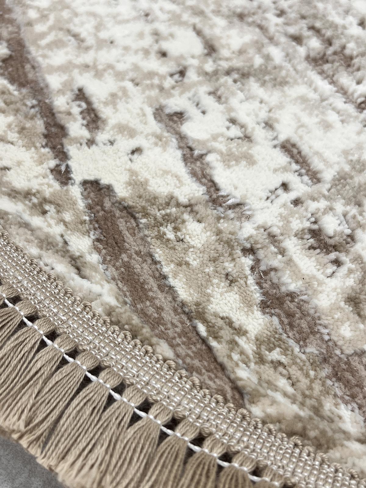 Килим з комбінованим ворсом и термоусадкой Glacia BEIGE 03648A