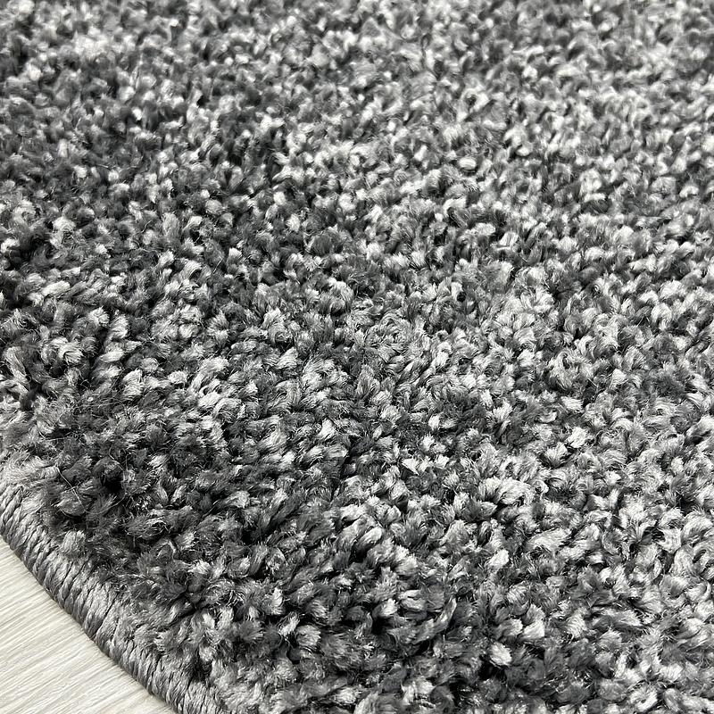 Пухнастий килим Plumeria dark gray 12500/60