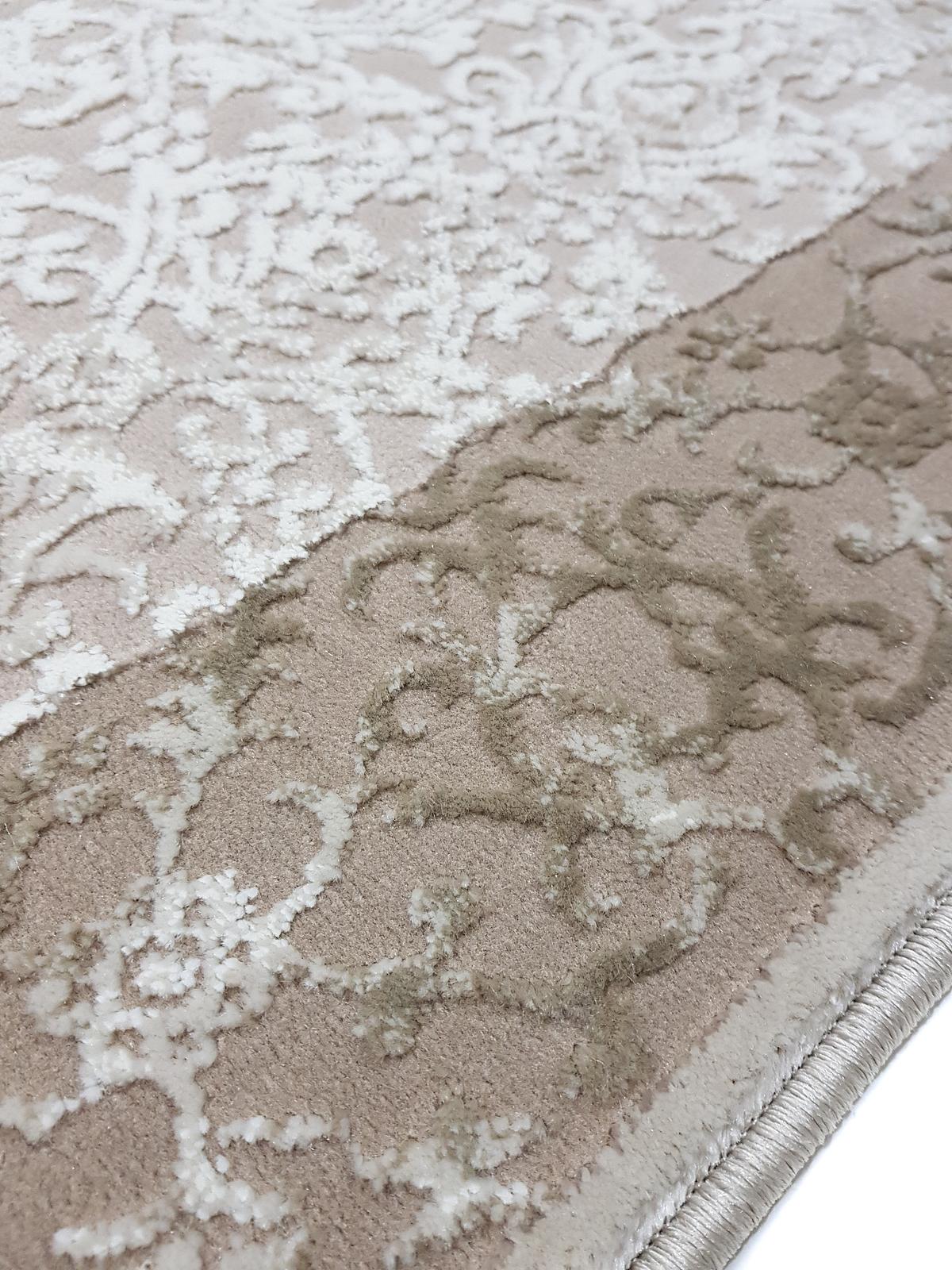 Килим з комбінованим ворсом и термоусадкой Glacia beige 03977A