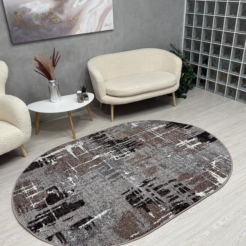 Килим з невисоким ворсом Mara сірий Gray 24037/123