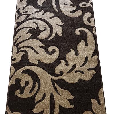 Килим з художньою стрижкою Tropica DARK BROWN C586A