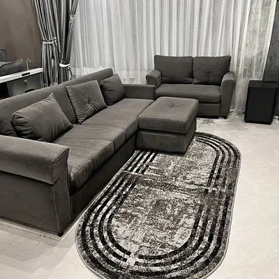 Килим фризе з невисоким ворсом Macio Gray 08559A