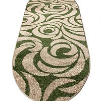 Килим фризе з невисоким ворсом Macio Beige\Green 02575A