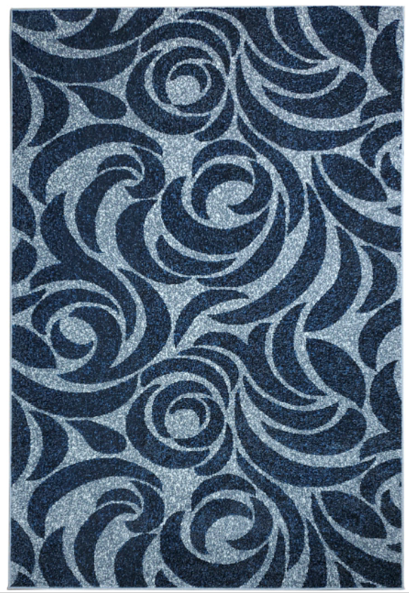 Килим фризе з невисоким ворсом Macio Gray/Blue 02575A